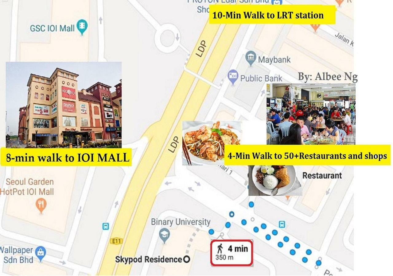 Puchong Skypod Residence, High Floor Balcony Unit, Walking Distance To Ioi Mall, 10Min Drive To Sunway Exteriér fotografie